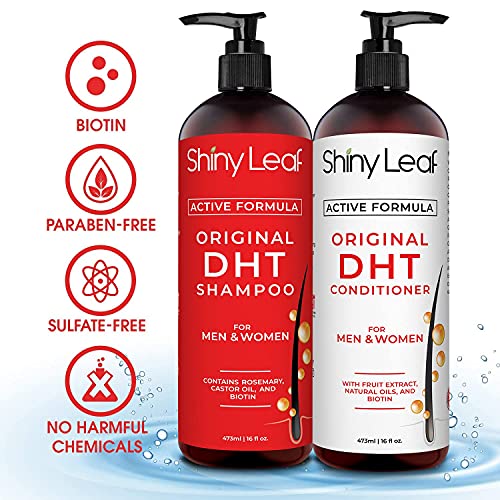 Dht Blocker Shampoo And Conditioner For Hair Loss With Biotin For Men, Women, Anti-Hair Loss Treatment For Thinning Hair, For Hair Growth And Regrowth (Shampoo+Conditioner+Enhairgy Bundle) #TOP1