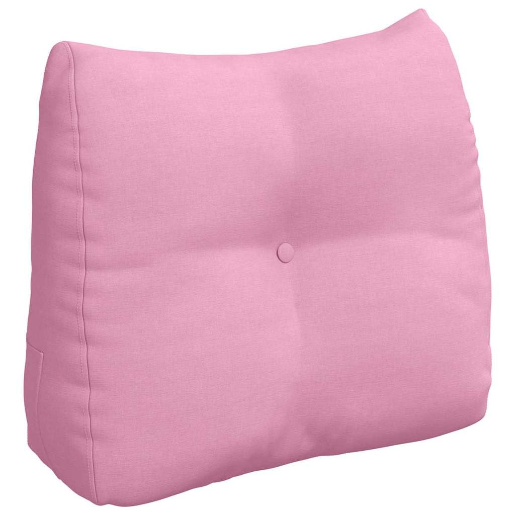Cuscino per schiena rosa, 60 x 24 x 50 cm, tessuto in velluto, imbottitura ergonomica in poliestere, per divano, letto, uso interno, pezzo unico