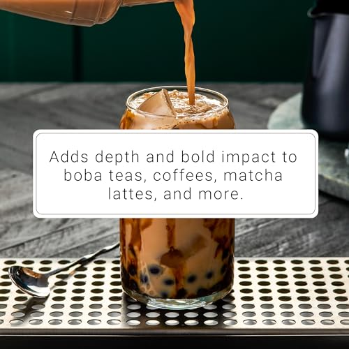 Image of Monin - Black Sugar Syrup, Versatile Flavor, Natural Flavors, Great for Coffees, Cocktails, Shakes, and Kids Drinks, Non-GMO, Gluten-Free (1 Liter)