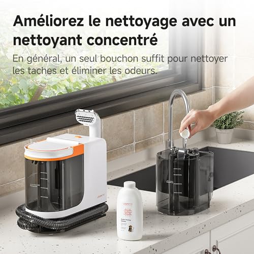 Image of Uwant B300PRO Professional Sofa Shampoo Cleaner, Powerful Suction 18Kpa, Portable with Accessories, 2-in-1 Fabric Sofa Cleaner (White)