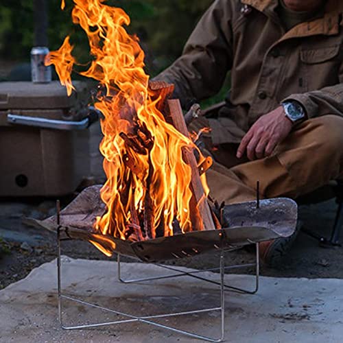 Feuerschalenständer, Edelstahl-Brenngestell, tragbares Zubehör für Kochen im Freien, Camping, Picknick, Rucksackreisen, Hinterhof-Grill Umifica – Bild 4