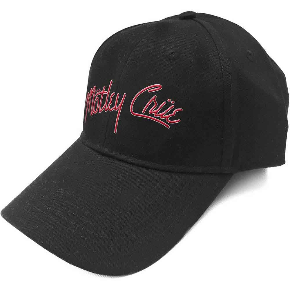 Motley Crue Men's Black Baseball Cap Band Logo Shout At The Devil Official Strapback One Size