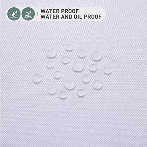 Vonabem 100% Waterproof Rectangle Pvc Tablecloth, Vinyl Table Cloth Cover With Flannel Backing Oil Spill Proof Wipeable Table Cloths For Indoor Outdoor (White Flower,52X70In) #TOP2