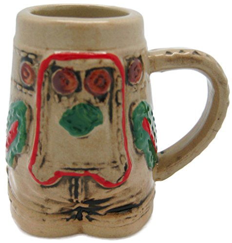 Essence of Europe Gifts German Lederhosen Beer Stein Shot Glass-2.5