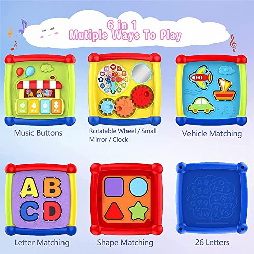 SellNfun 6 in 1 Activity Cube Baby Toy for 6 to 36 Months, Toddler Piano Center Best First Birthday Gift for 1 to 3 Y Old Girl Boy, Busy Learners Educational Toys(Multicolor)(C18) SellNfun 6 in 1 Activity Cube Baby Toy for 6 to 36 Months, Toddler Piano Center Best First Birthday Gift for 1 to 3 Y Old Girl Boy, Busy Learners Educational Toys(Multicolor)(C18)