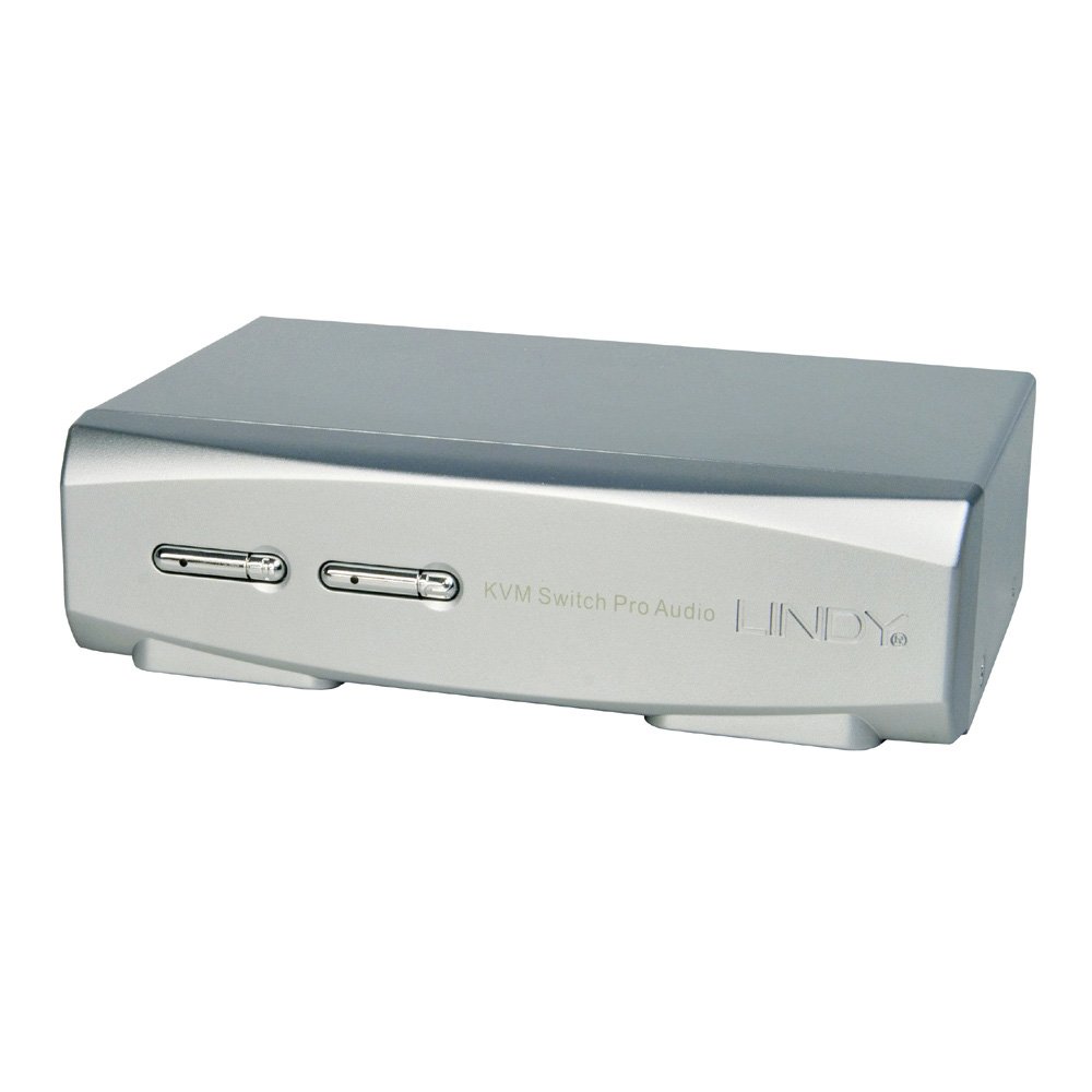 LINDY 39304 2 Port DisplayPort 1.2, USB 2.0 & Audio KVM Switch Pro