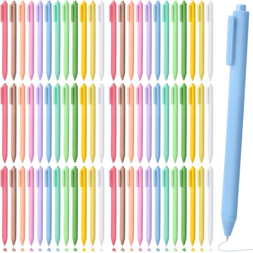 Set 72 bolígrafos de gel pastel retráctiles coloridos 0.5 mm miniatura 1