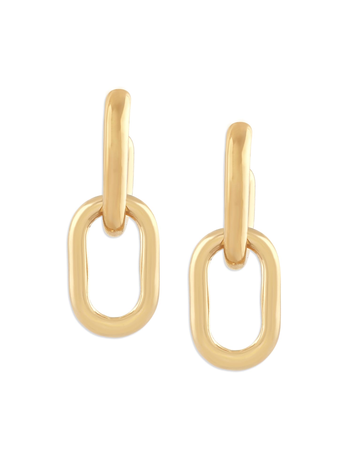 Zaveri Pearls Gold Tone Contemporary Chain Link Drop Earrings For Women-ZPFK17217 (B0CRR7HS7D) Amazon Price History, Amazon Price Tracker