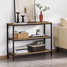 Yaheetech Industrial Console Table with Storage for Entryway 3 Tier Sofa Table for Living Room, 40 Inch Long Narrow… 51XTnlXVC0L. SS280