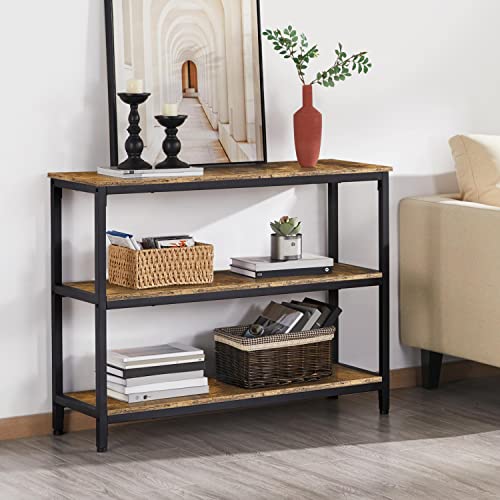 Yaheetech-Industrial-Console-Table-with-Storage-for-Entryway-3-Tier-Sofa-Table-for-Living-Room-40-Inch-Long-Narrow-Foyer-Table-Hallway-Table-with-Storage-Strong-Legs-Rustic-Brown 51XTnlXVC0L