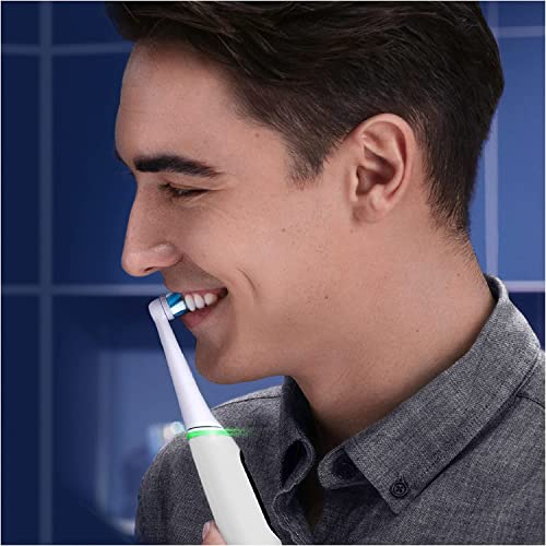 Oral-B iO Series 6 Elektrische Zahnbürste, black lava & iO Series 6 Elektrische Zahnbürste/Electric Toothbrush, 2 Aufsteckbürsten, 5 Putzmodi, Magnet-Technologie, Display & Reiseetui, white – Bild 8