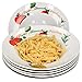 Van Well 6er Pasta-Teller-Set Milano mit Aufdruck I Ø 27 cm Porzellan-Teller I tiefe Nudelteller I Suppenteller mit breitem Rand I Design Pastateller bunt zum Servieren für Nudelgerichte
