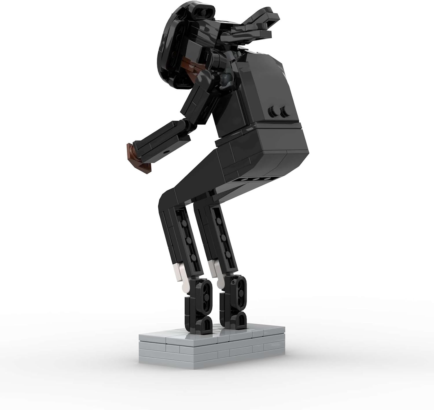 Side view of the assembled MJ building block figure