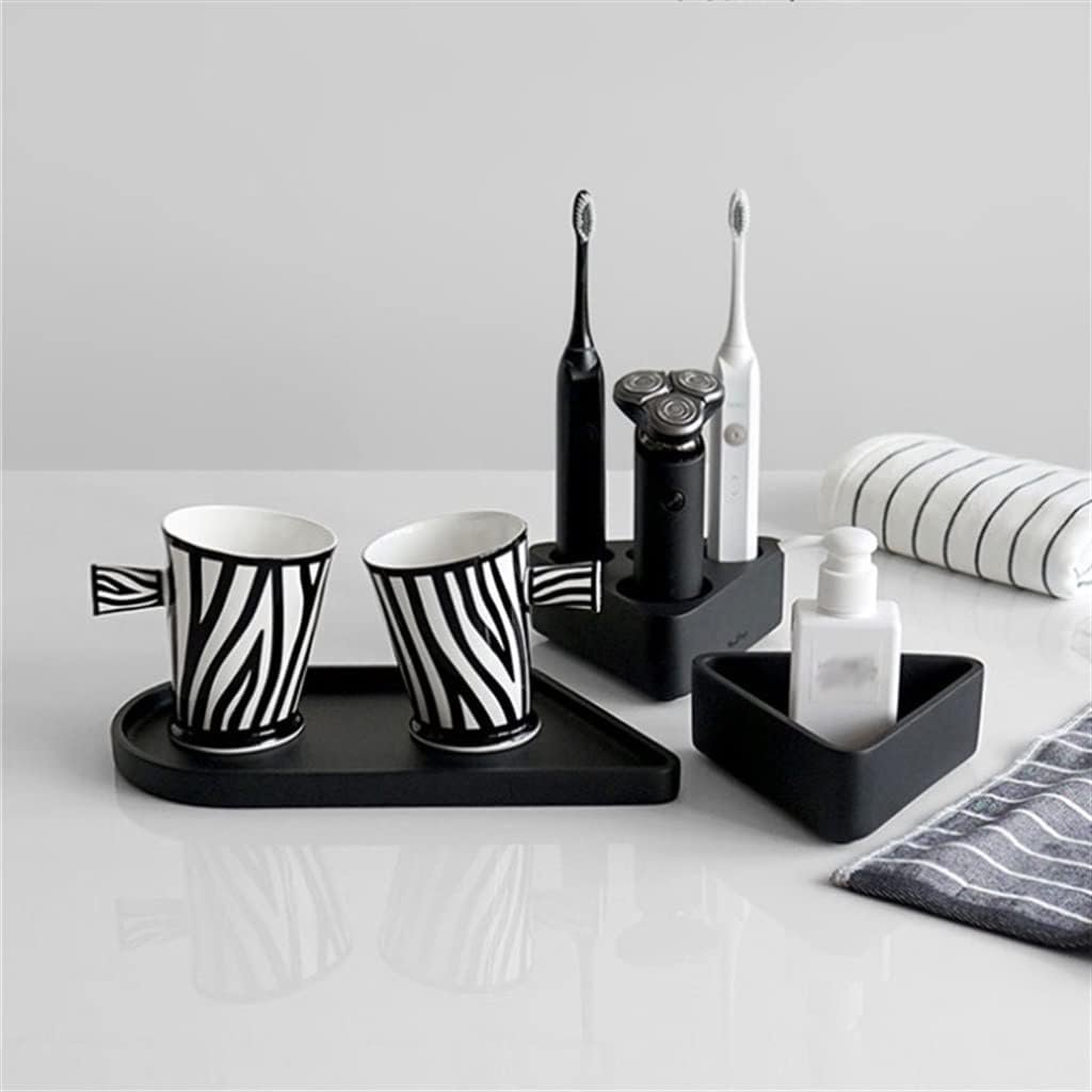 Nordic Toothbrush Cup Ceramic Couple Brushing Cylinder Wash Cup Pair of Terrazzo Household Items Set