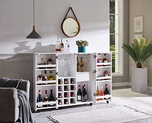 Home Source Jill Zarin Folding Wine Cabinet White Gold… #TOP1