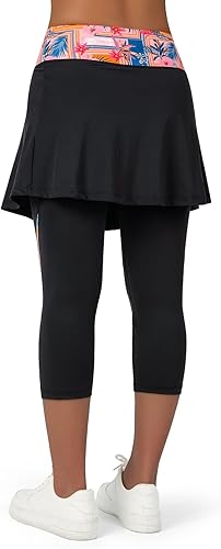 Miniatura 8 de ANIVIVO - Leggings con falda y bolsillos para mujer, diseño para yoga y tenis