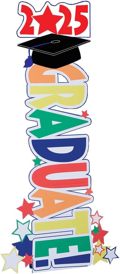 Star Graduate Prop Kit, Perfect Photo Op Kindergarten, Preschool, and Pre-K Graduation, 5 feet 5 inches High, Easy Assembly, Durable Design, Celebrate Your Little Graduates in Style