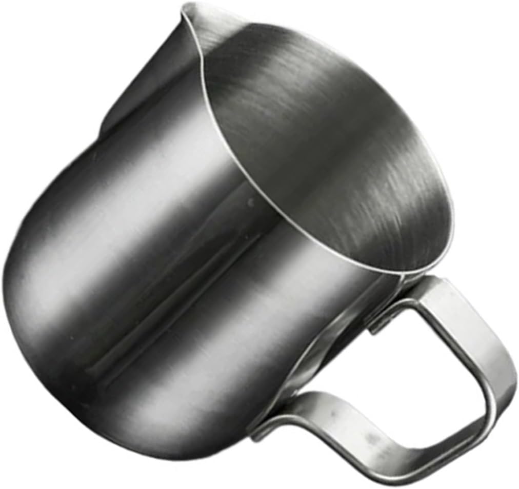 100/350/600ml Milk Jugs Stainless Steel Craft Frothing Pitcher Coffee Latte Mug Cup(600ml)