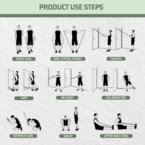 Image of VEICK Resistance Bands Set, 10-150 LBS Stackable Exercise Bands with Handles, Ankle Straps & Door Anchor, Workout Bands for Home Gym, Yoga, Pilates, Physical Therapy for Men Women