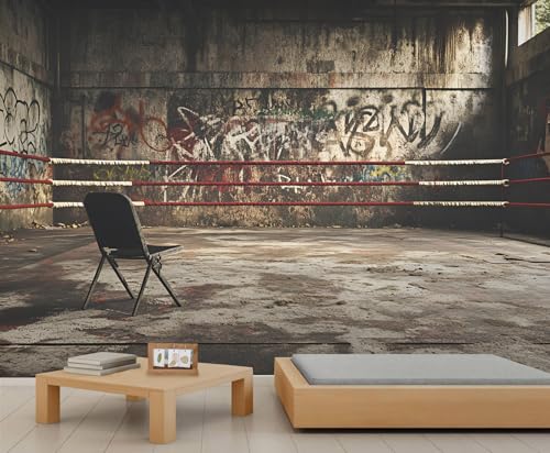 RIPUEJI Boxing Ring Graffiti Wall Mural Wallpaper