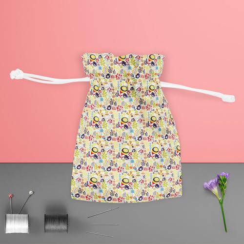 Image of ArtzFolio Birds & Flowers D5 | Pouch Wrist Potli Bag | Bag for Weddings & Casual Parties