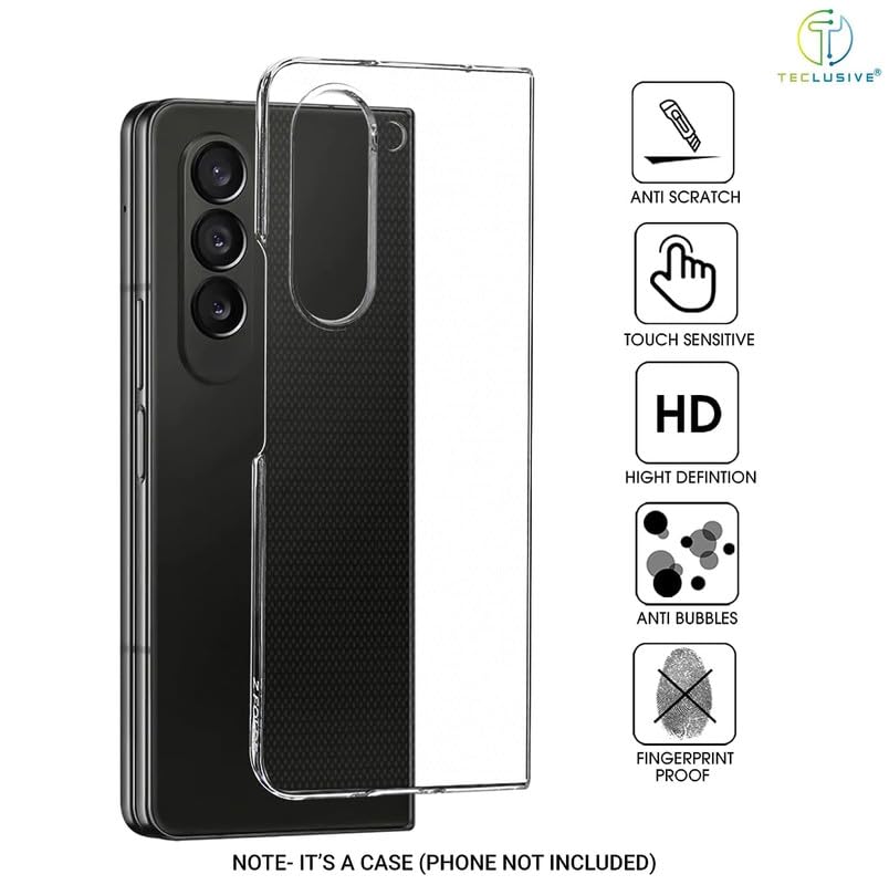 Image of Case Creation Brand - Mobile Cover for Samsung Galaxy Z Fold 5 (Soft & Flexible Back Case), Transparent
