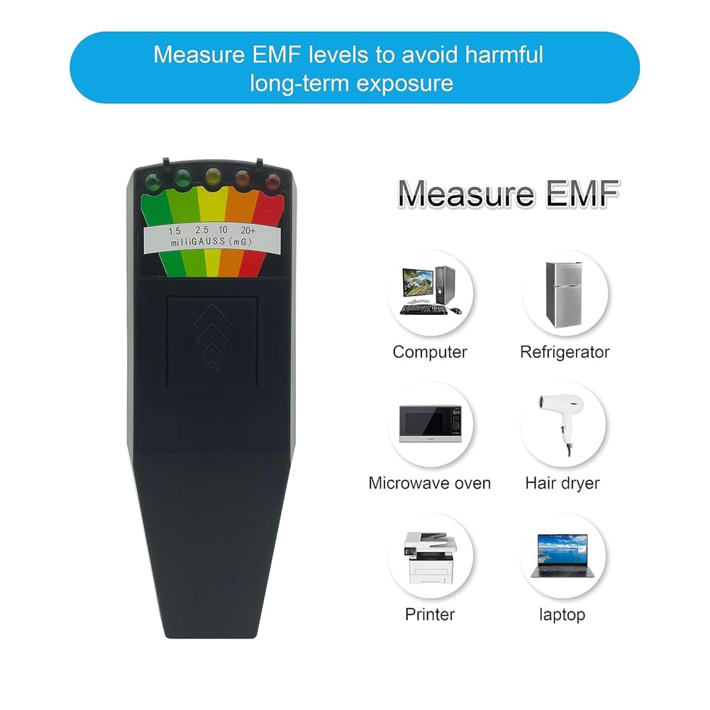 Set di attrezzi fantasmi EMF e 4 palline per gatti controllate dal movimento con luce, misuratore EMF