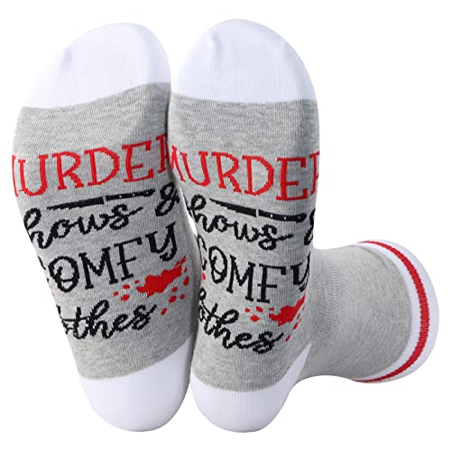 PWHAOO 1 Pair True Crime Socks Murder shows Comfy Clothes Socks Murder Shows Gift Mystery Movie...