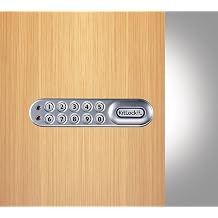 Codelocks KL1007 L.H. Horizontal Keyless Cabinet Lock Fit for Up to 1" Door Thickness and 1-1/8" Threaded Barrel Silver Grey old part number cl1000 -New