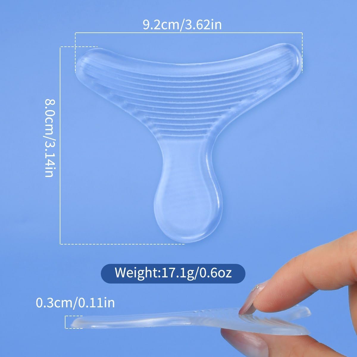 FifthNest Transparent Heel Grip Pads for Women | Silicone Non Slip Heel Stickers for Loose Shoes | Self Adhesive Invisible Heel Cushion Pads for Comfort and Daily Wear | 1 Pair