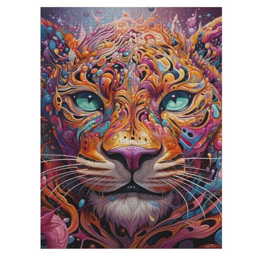 Puzzle de tigre contra el aburrimiento: rompecabezas imposibles de madera 55x41 cm
