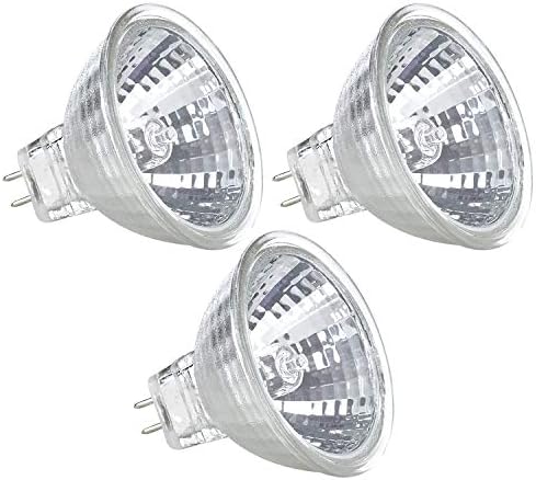 MR11 Halogen Spot Light Bulb Down Reflector Lamp 20W 12V 2 Prong Stove Hood Range Lighting High CRI Warm White 20 Watt GU4 Dimmable Replacement GL Fiber Optic BAB C Bright Kitchen 45° Beam I 3 Pack
