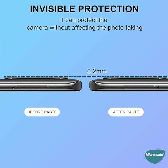 Microsonic Xiaomi Redmi Note 10 Pro Max Kamera Lens Koruma Camı V2 Siyah [Redmi Note 10 Pro Max ile Uyumlu Ekran Koruyucu]