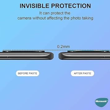 Microsonic Xiaomi Redmi Note 10 Pro Max Kamera Lens Koruma Camı V2 Siyah [Redmi Note 10 Pro Max ile Uyumlu Ekran Koruyucu]