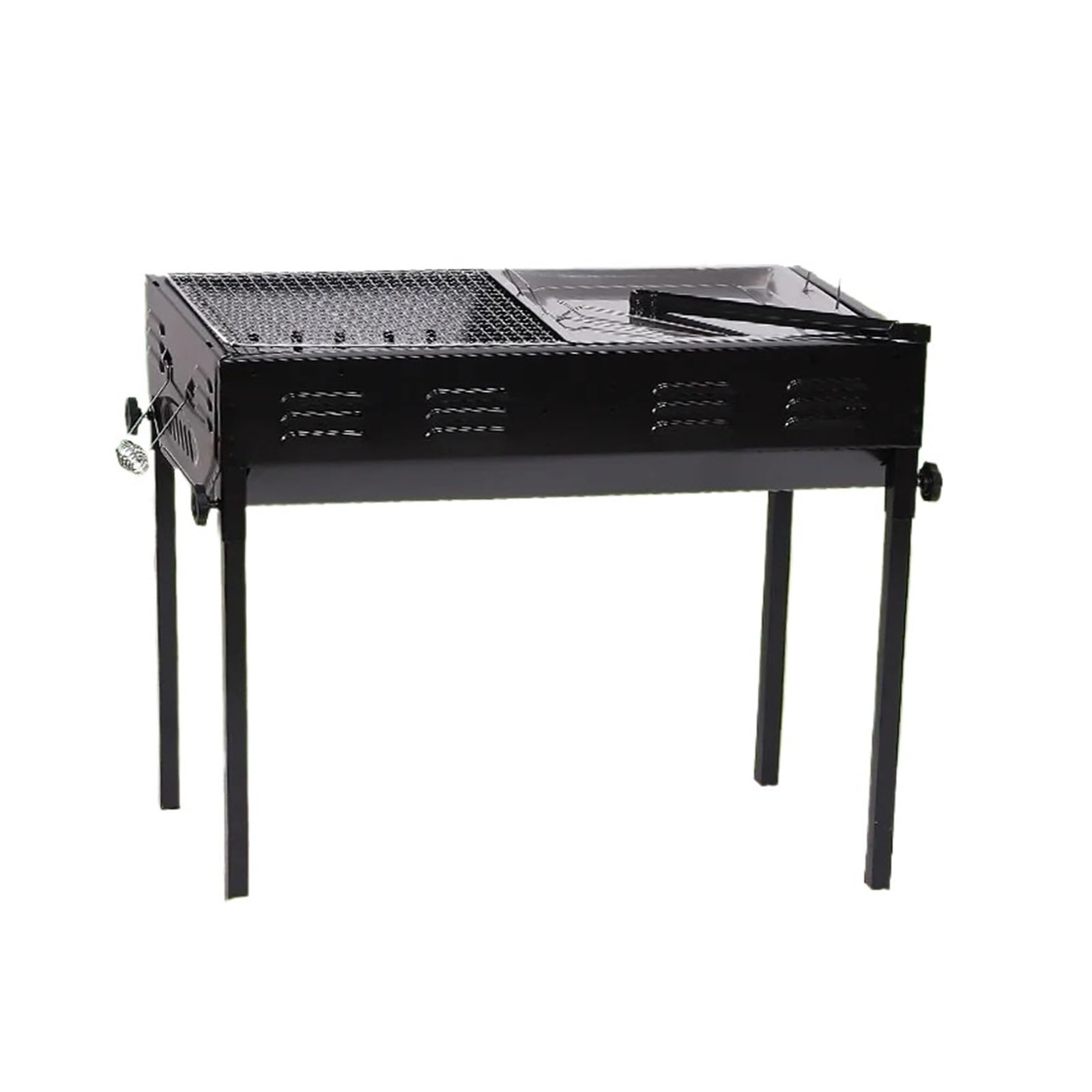 Lhsjyg Black Barbecue Grill Portable And Foldable Barbecue Bbq Party Camping Garden Charcoal Grill, Outdoor Fire