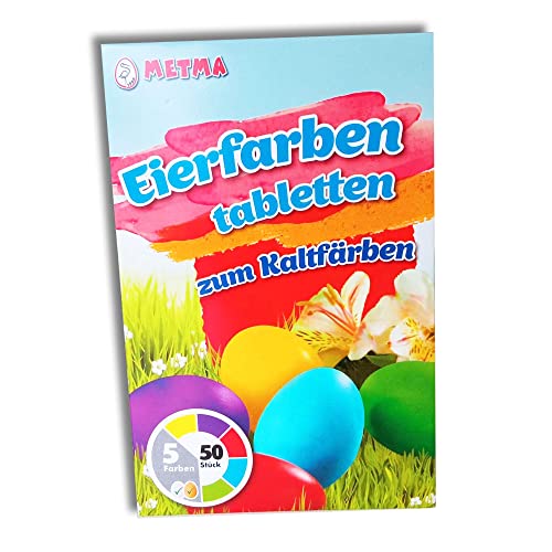 itenga Eierfarbe zum Kaltfärben 5 Tabletten blau gelb grün rot lila Ostereierfarbe Färbefarbe