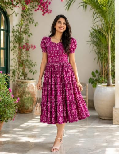Image of Women's Rayon Printed A-Line Kurta