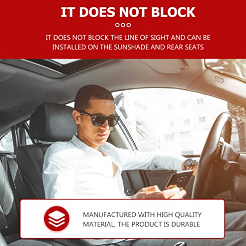 Caixa de óculos de sol para carro: estojo de couro para óculos de sol, estojo de armazenamento com c