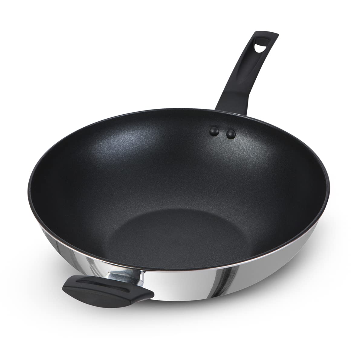 Prestige 9 x Tougher Stainless Steel Stir Frypan, 30cm, Silver