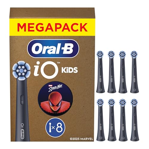 Oral-B iO Aufsteckbürsten Kids 6+ Marvel Spiderman, Schwarz, 8 Stück