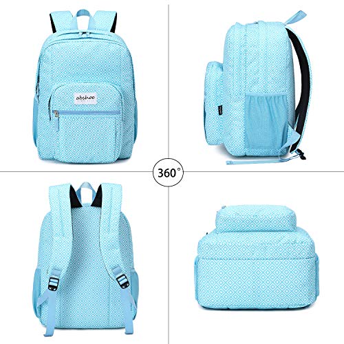 Image of abshoo Classical Basic Womens Geometry School Backpack For College Teen Girls Water Resistant Bookbag (Geometry Blue)