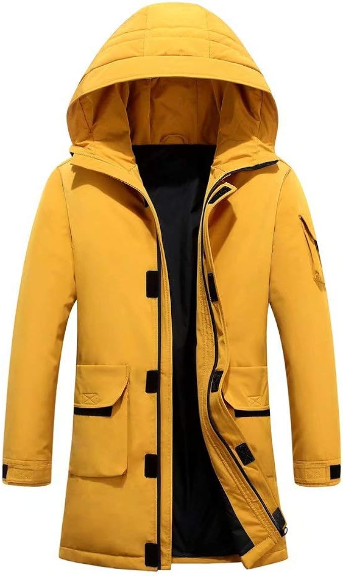 Amazon Tenflow ダウンコート メンズ ダウンジャケット メンズコート 白ダウン アウトドア フード付き ロング丈 アウター 防風防寒 コート ジャケット 通販