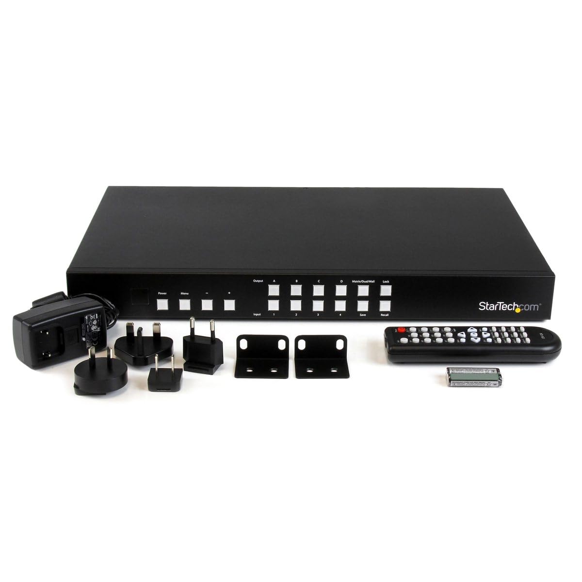 StarTech Switch Matrice HDMI 4x4 - Picture-and-Picture (VS424HDPIP) | Multiviewer, Mur d'ecrans, Combinaison video, 1920x1200, Materiel de fixation