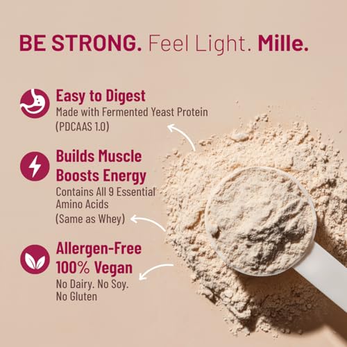 Image of Mille Yeast Protein Super Saver Pack | 31g Protein | Unflavoured | Fermented Yeast Protein Powder | Vegan, No Bloat, Heat-Stable | All 9 Essential Amino Acids | 1kg