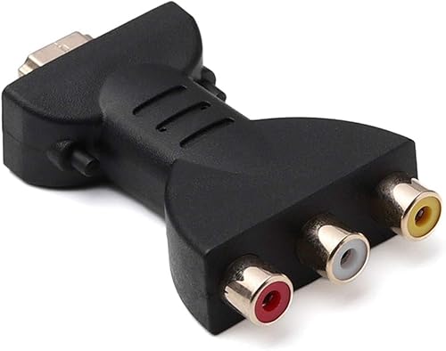 WaigN Black HDMI to RCA Adapter, HDMI Male to 3