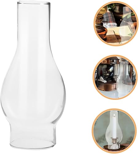 Vista 9 de DOITOOL Lámpara de queroseno Pantalla de vidrio Cubierta de luz colgante de vidrio Lámpara de chimenea de vidrio Lámpara de aceite Chimenea