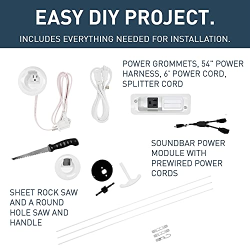 Legrand - Wiremold In-Wall Tv & Soundbar Power Kit, In Wall Cable Management Kit, Tv Cable Hider Wall Kit, Wmc801, White #TOP5