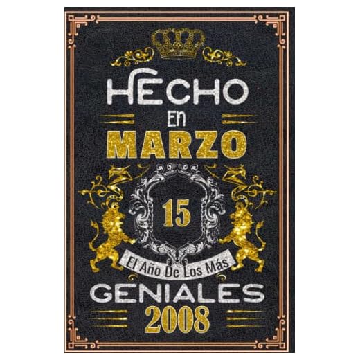 Hecho en Marzo el año 2008 de los mas Geniales: 15 Aniversario Cuaderno personalizado 15 años regalos Feliz 2008 cumpleaños ideas de regalos