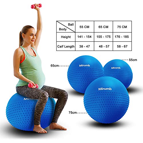 Mirumb Gymnastiekbal, Anti-Burst, Gymnastiekbal, 75 cm...