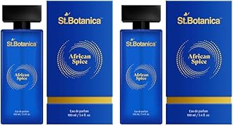 St.Botanica African Spice Perfume 100ml | Luxury Perfume for Men | Long Lasting Perfume with Mandarin, Geranium & Sandalwood | Spicy, Citrus & Musky Scent | Eau De Parfum (Pack of 2)